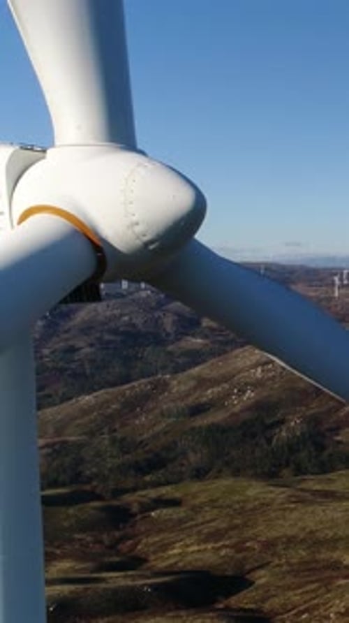 Vertical Video of Wind turbine