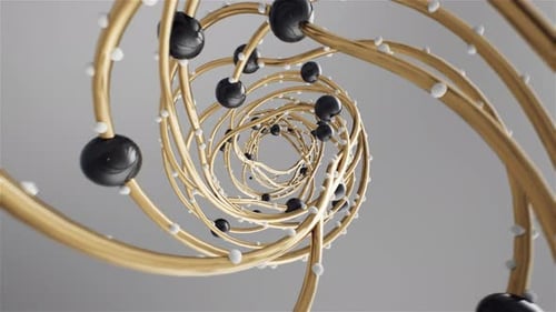 Eine Reise durch eine elegante abstrakte Spiralstruktur — Bewegungsaufnahmen