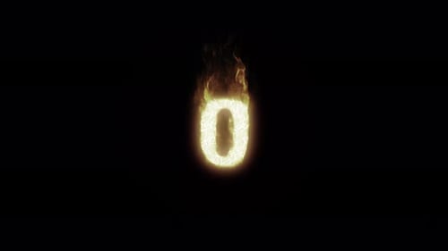 Fiery Electric Countdown Number Animation