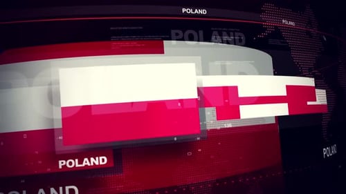 Intro in die polnische Flagge der Weltnachrichten