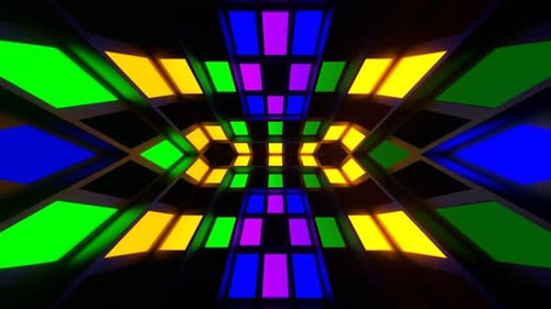 Multicolor Slow Strobe Lights System Background Vj Loop In 4K