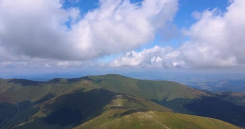 A Picturesque Mountain Landscape with Clouds The Concept of Natural Landscape