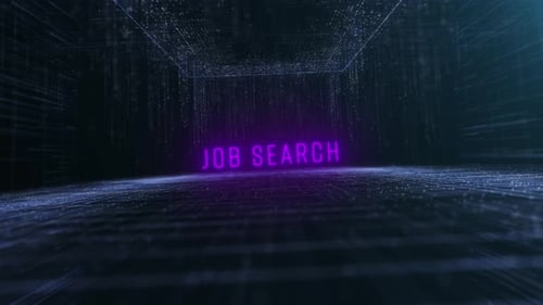 Futuristic Digital Grid Tech Text Intro