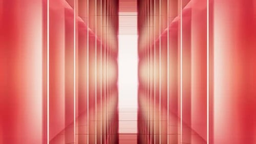 Red neon tunnel and light background, abstract and technology concept, 3d rendering.