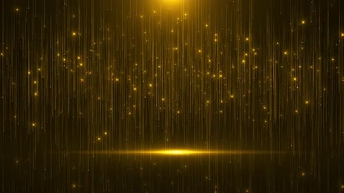 Elegant Golden Particle Streaks and Light Rays Background