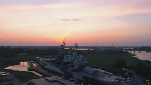 USS North Carolina Battleship situated in Wilmington, NC.