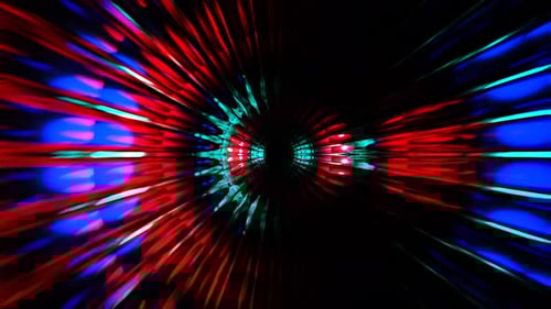 Vibrant Abstract Kaleidoscope Tunnel Visual Background Loop