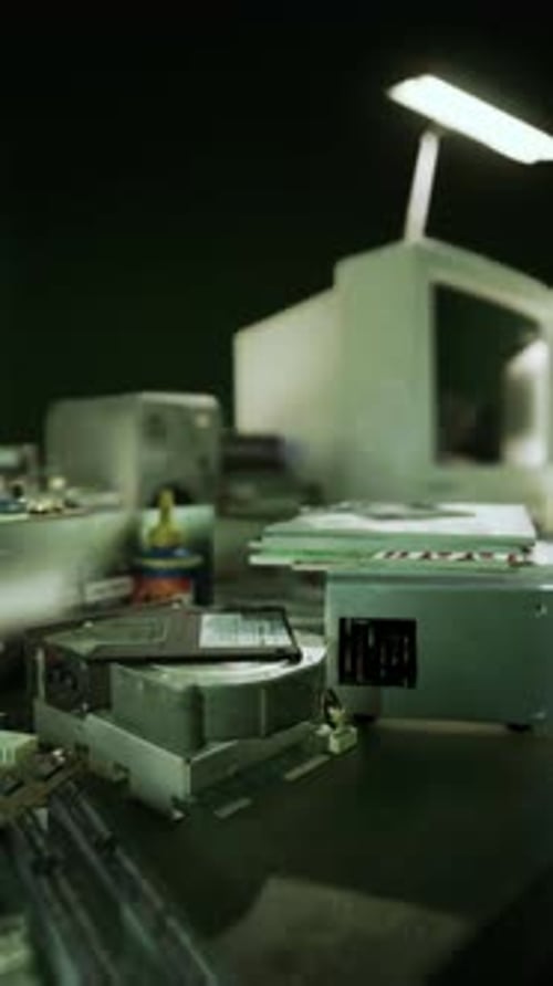 Retro Floppy Disk Drive Insertion