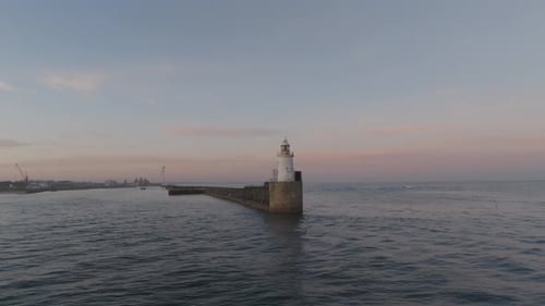 Aerial Twilight Views of Blyth Lighthouse