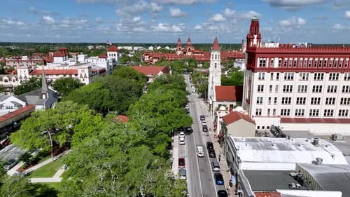 St Augustine Florida aerial push in