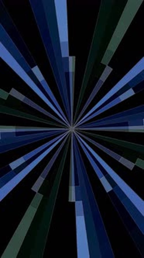 Animated Vertical Geometric Radial Light Beams