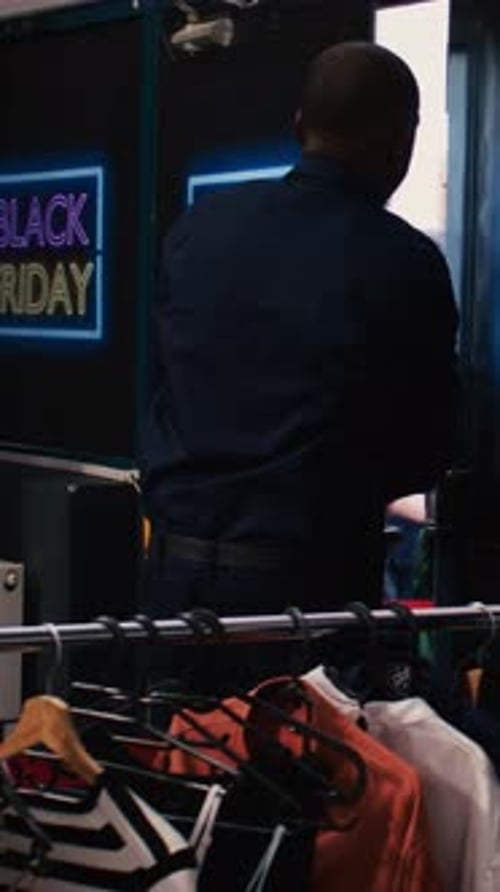 Shoppers Rush into Store on Black Friday Sale