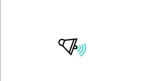 Animated Speaker Icon Emitting Sound Waves