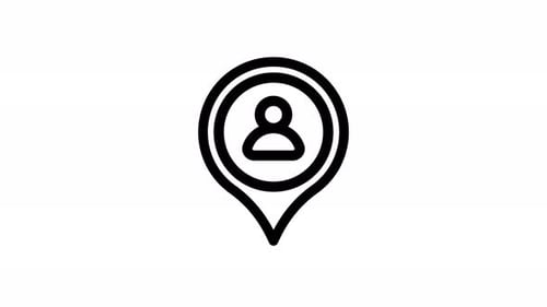Animated Minimalist Person Location Map Pin Icon