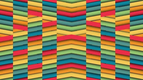 Multi Colored Chevron Tile Background Loop
