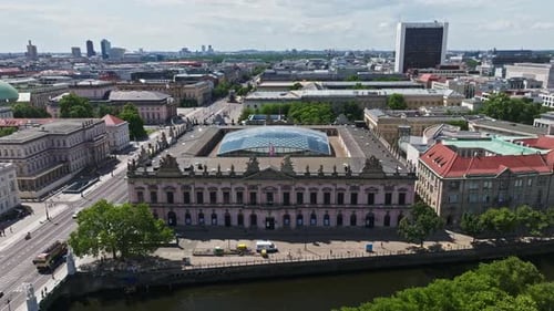 Aerial view of German Historical Museum in Berlin , Germany
