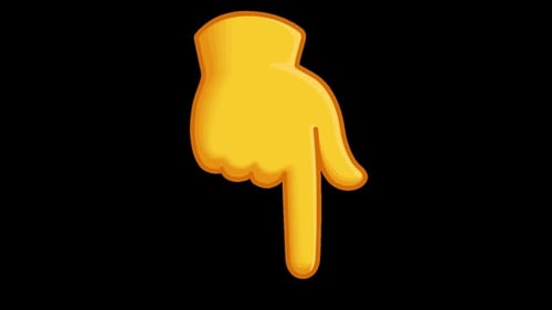 Pointing Down Animated Emoji