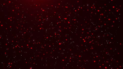 Abstract Valentines Wedding Day Blinking Background Hearts Abstract Falling Particles Animation