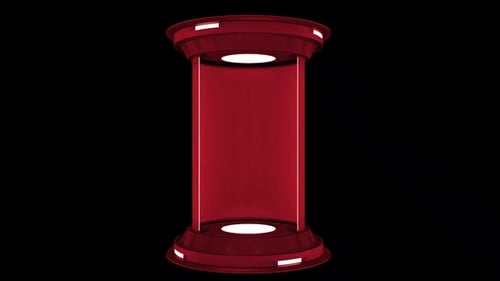 Plataforma de ficção científica futurista vermelha abstrata Alpha Loop