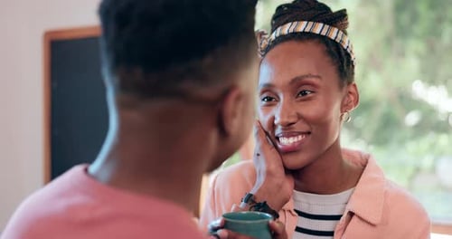 Affectionate Couple Enjoying a Quiet Moment Indoors