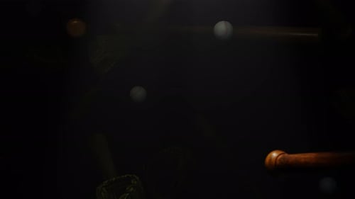 Dynamic Realistic Baseball Equipment Motion Background