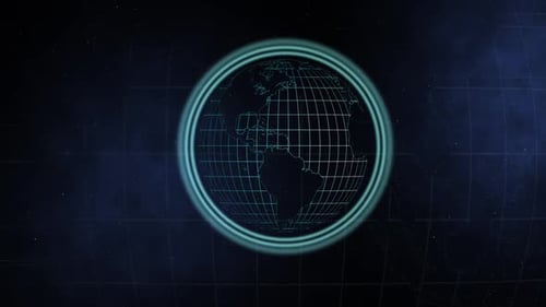 3D-Kugeln, Globus, Erdgitter. Weltnachrichten Earth Globe Glow Shine Lines