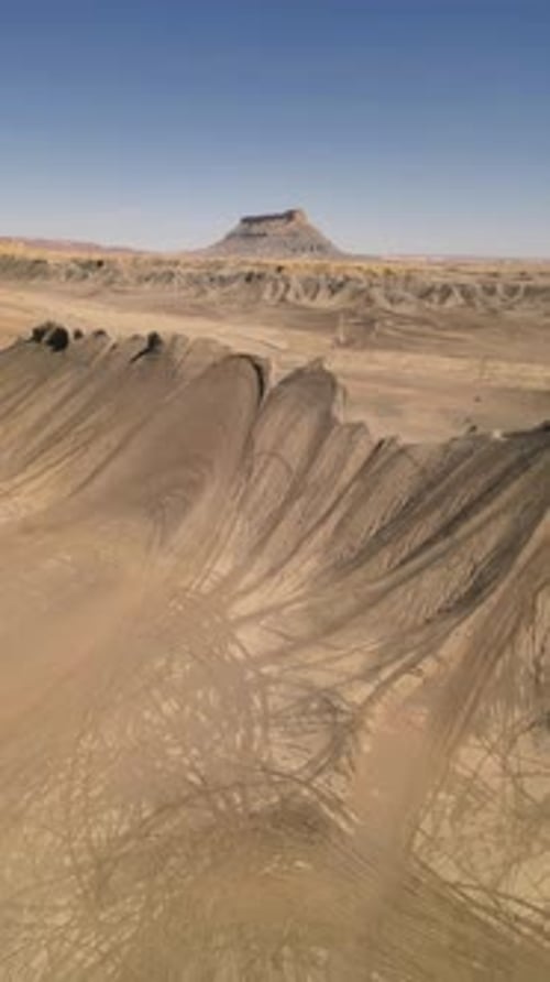 Aerial view of Swing Arm Army Motocross Track, Hanksville, Utah, United States.