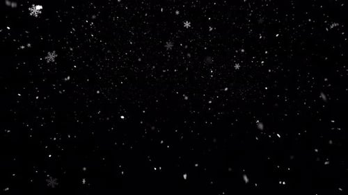 Gentle Random Snowfall 4K loop