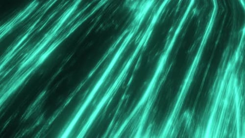 Abstract Teal Glowing Wavy Lines Energy Flow Background