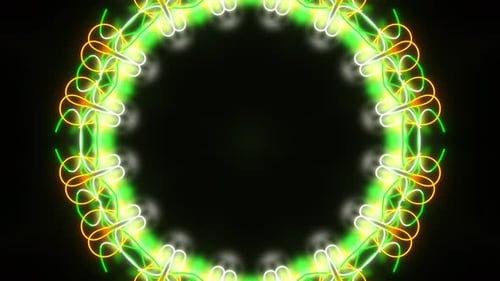 Dynamic Glowing Abstract Kaleidoscope Loop