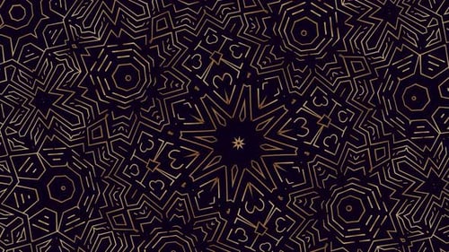 Elegant Golden Geometric Lines Morphing Decorative Background