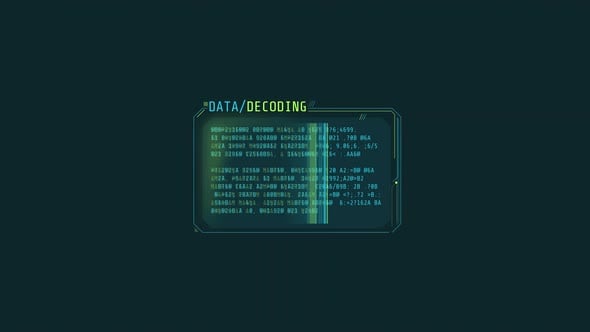 Small Text Decoding Window with Scan Effect, Overlays Motion Graphics ...