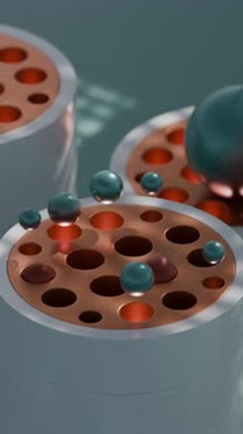 Animação em loop 3D Jumping Marbles