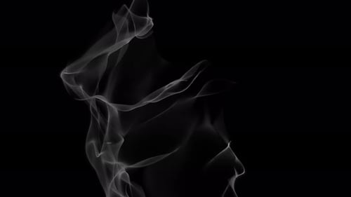 Abstract White Smoke Alpha Channel Element Overlay