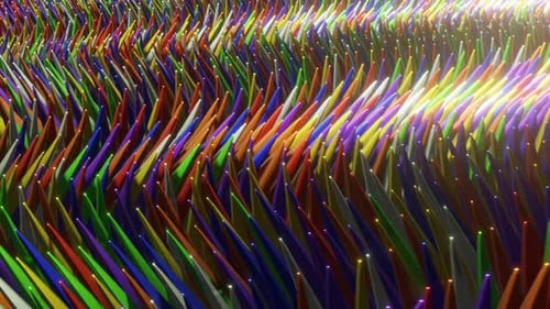 Animation en boucle d'arrière-plan de vagues relaxantes multicolores en 1080Hd