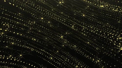 Elegant Golden Sparkle Particle Stream Background