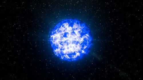 Black background with a magic ball of blue shades