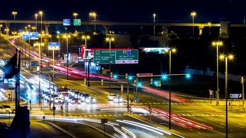 signal light time laps dubai