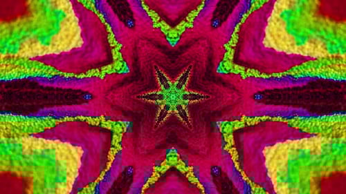 Vibrant Textured Abstract Kaleidoscope Pattern Loop Background