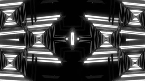 Abstract Geometric Neon Tunnel Loop Background Animation