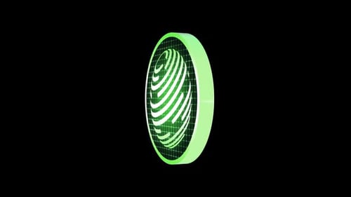 Factom Ftc Digitales Krypto-Spinning 3D-Symbol