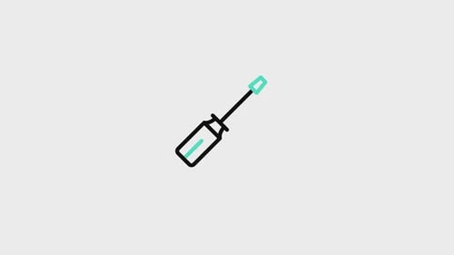 Animiertes Schraubenzieher-Symbol
