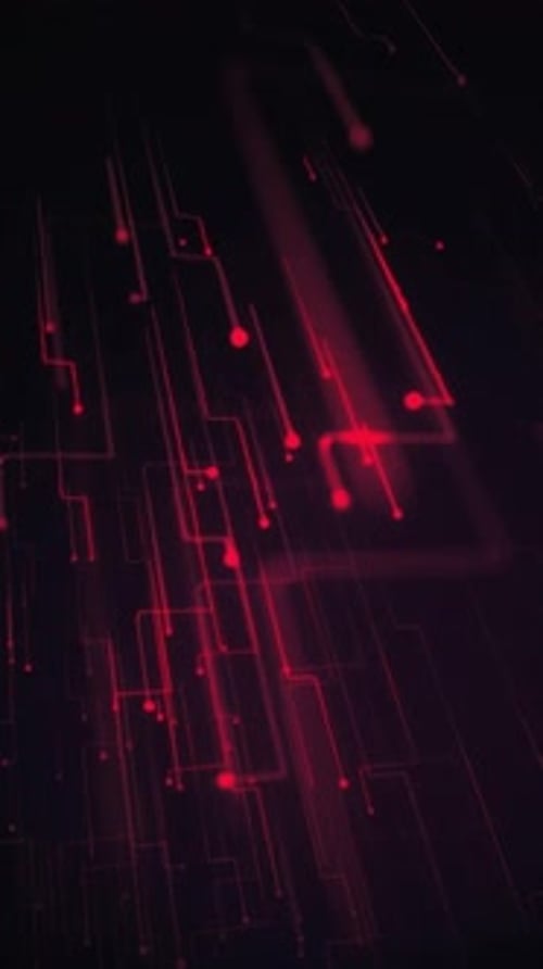 Glitchy Digital Data Stream Vertical Technology Background