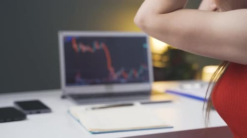 The woman who lost money in the stock market is disappointed.