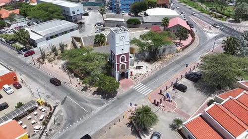 Fort Zoutman At Oranjestad In Caribbean Netherlands Aruba.