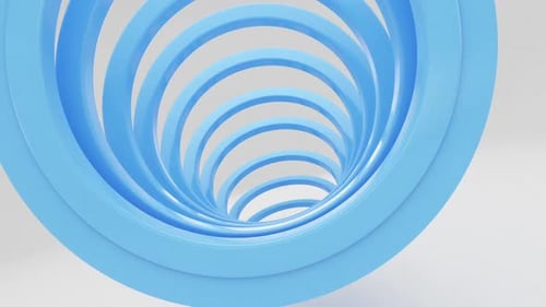 Fondo de círculos azules en bucle 3D