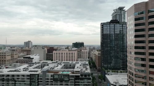 Downtown Los Angeles on a cloudy day
