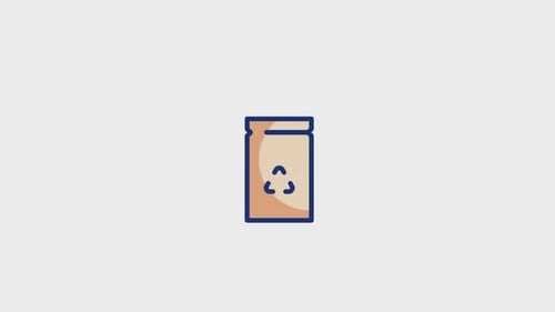 Icono animado de bolsa de papel V2