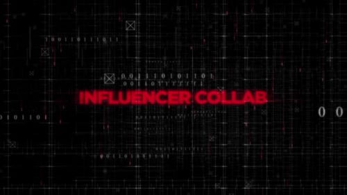 Futuristic Digital Grid Glitch Text Reveal Intro