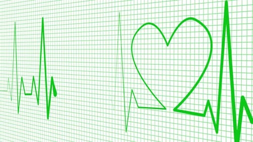 Digital Heartbeat Monitor Display Animation